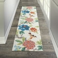 thumbnail image 1 of Nourison Sun N' Shade Indoor/Outdoor Tropical Botanical Ivory/Multi 2'3" x 8' Area Rug, (8' Runner), 1 of 9