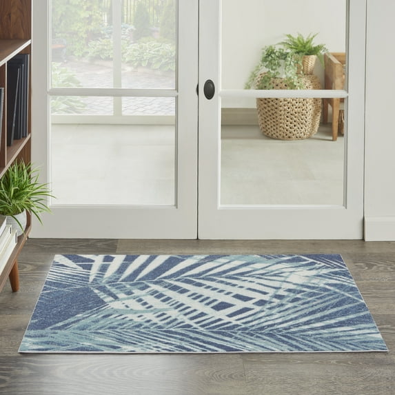 Nourison Sun N' Shade St. Croix Navy 2'3" x 3'9" Area Rug, (2x4)
