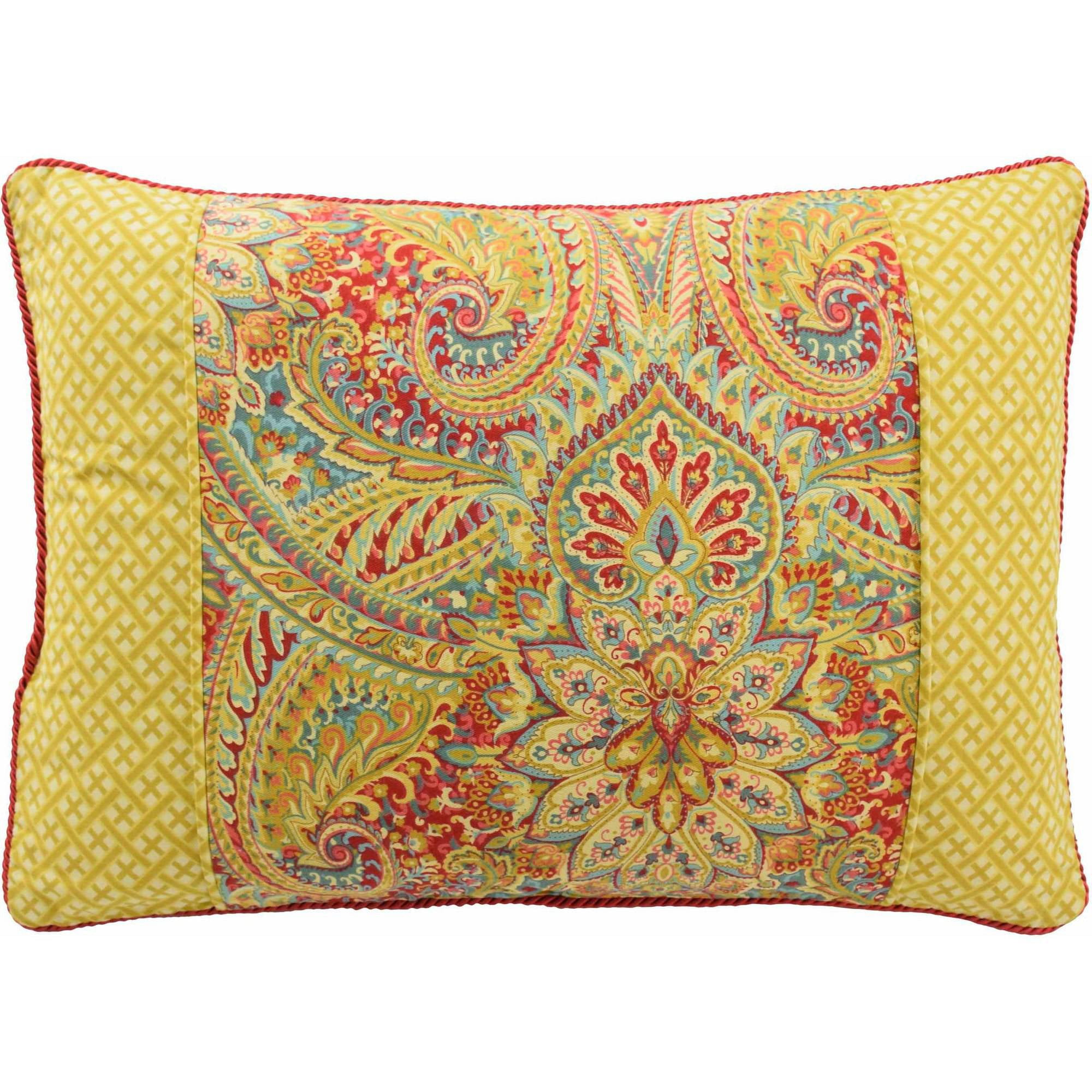 Waverly Swept Away Paisley Cotton Throw Pillow
