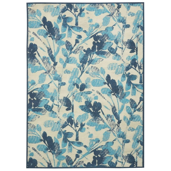 Waverly Vintage Lux 5' x 8' Indigo Modern Indoor Rug
