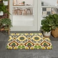 thumbnail image 1 of Nourison Wav17 Greetings Indoor/Outdoor Modern Bohemian Grey 2' x 3' Door Mat, (2' x 3'), 1 of 2