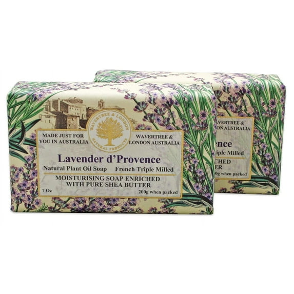 Wavertree & London Lavendar d'Provence Luxury Australian Natural Soap Bar 7 Ounces (2 Bars)