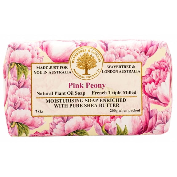 Wavertree and London Australian Natural Luxury Soap Bar 7 Ounces (Pink Peony)