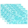 thumbnail image 1 of Waves 12×18 inch Placemats Heat Resistant Washable Foldable Rectangular Placemats Set Decoration Indoor Outdoor for Kitchen Dining Table 4PCs, 1 of 8