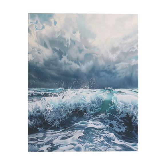 Waves (2) Canvas Frameless Painting Wall Art Painting Suitable For Dormitory Bedroom Living Room Toilet Decoration