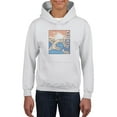 thumbnail image 1 of Waves And The Sunset Hoodie Juniors -Smartprints Designs,  Small, 1 of 4