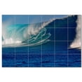 thumbnail image 1 of Waves Ceramic Tile Mural Kitchen Backsplash Bathroom Shower, 401918-M64, 1 of 3
