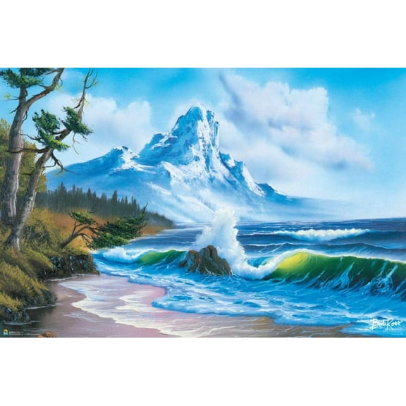 Waves Crashing - Bob Ross Poster 36in x 24in