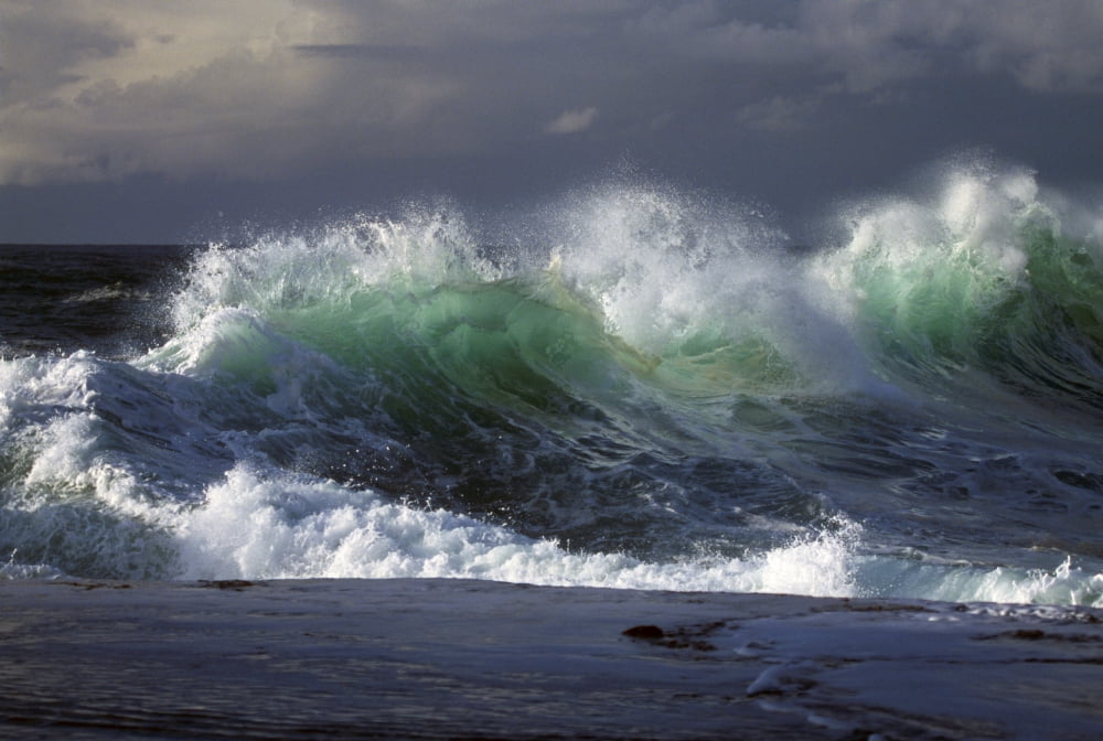 Waves Crashing On Cape Kiwanda Canvas Art - Natural Selection Craig Tuttle Design Pics (18 x 12)
