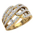 thumbnail image 1 of Waves Diamond Rings Anniversary 14K Gold 1 CT TW (G,SI), 1 of 5