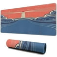 thumbnail image 1 of Waves and a Distant Lighthouse&nbsp;mouse Padswaterproofno Slip&nbsp;for Office Home Work GamingmousematRubber Base Mousepad with Stitched Edges 31.5x11.8inches, 1 of 7