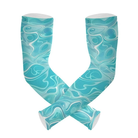 Waves Gardening Sleeves UV Sun Protection Cooling Arm Sleeves Anti-Scratch Farmers Sleeves for Women Men