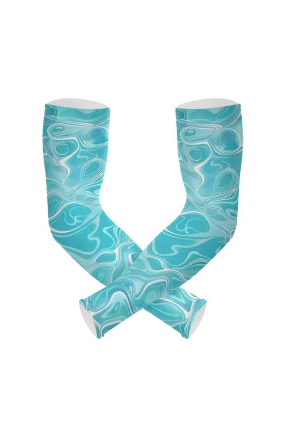 Waves Gardening Sleeves UV Sun Protection Cooling Arm Sleeves Anti-Scratch Farmers Sleeves for Women Men