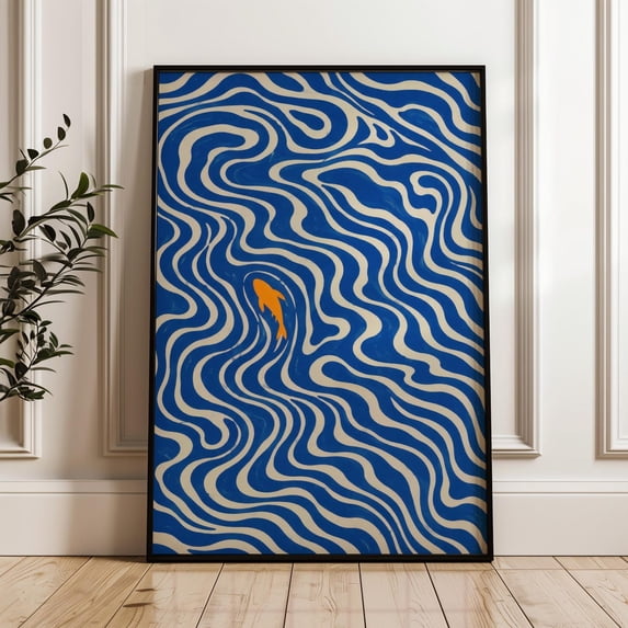 Waves Geometric Poster