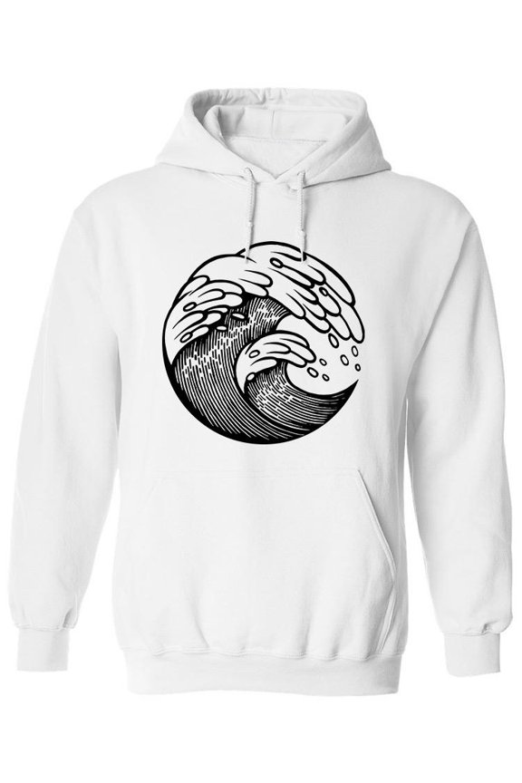 Waves Graphic Hoodie Men -Image by Shutterstock, Male XX-Large