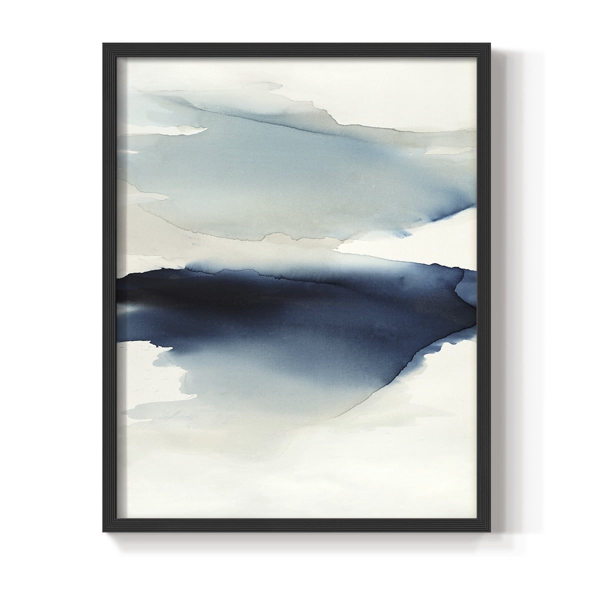 Waves I Framed Print in Black Solid Wood 22 x 28 Framed Print