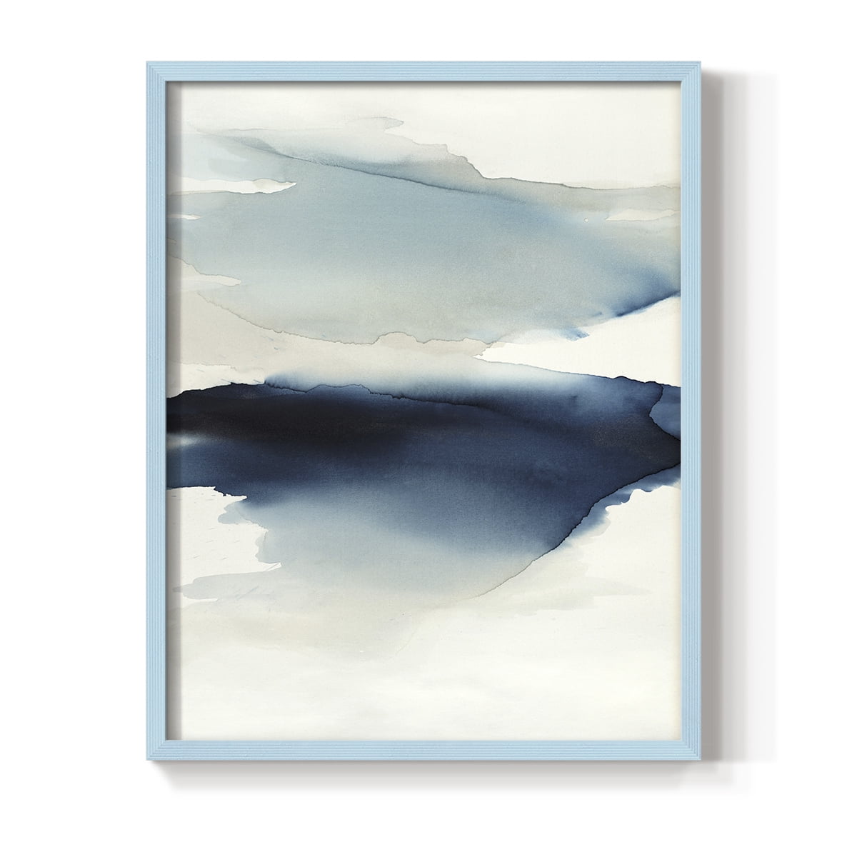 Waves I Framed Print in Blue Solid Wood 8 x 10 Framed Print
