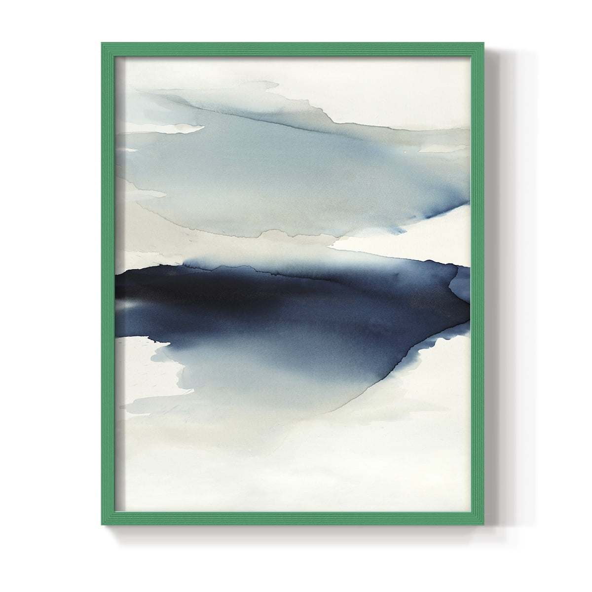 Waves I Framed Print in Green Solid Wood 8 x 10 Framed Print