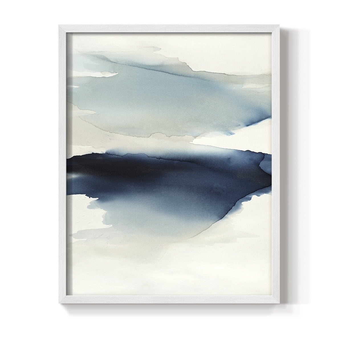 Waves I Framed Print in White Solid Wood 11 x 14 Framed Print
