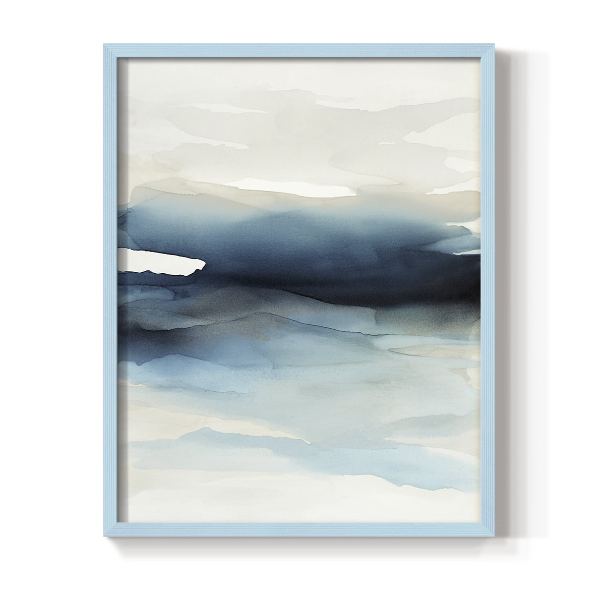 Waves II Framed Print in Blue Solid Wood 8 x 10 Framed Print