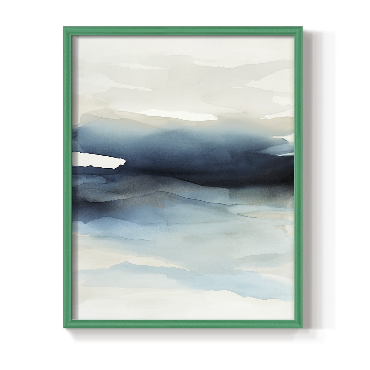 Waves II Framed Print in Green Solid Wood 11 x 14 Framed Print
