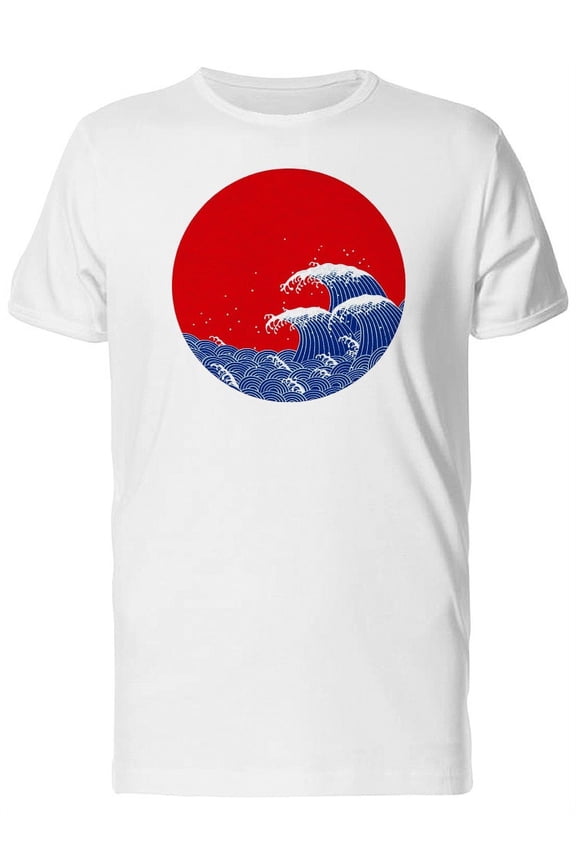 Waves In Japanese Style T-Shirt Men -Image by Shutterstock, Male Medium