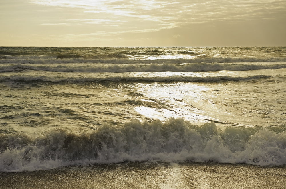 Waves Of The Ocean At Sunset Tarifa Cadiz Andalusia Spain Canvas Art - Ben Welsh Design Pics (38 x 24)