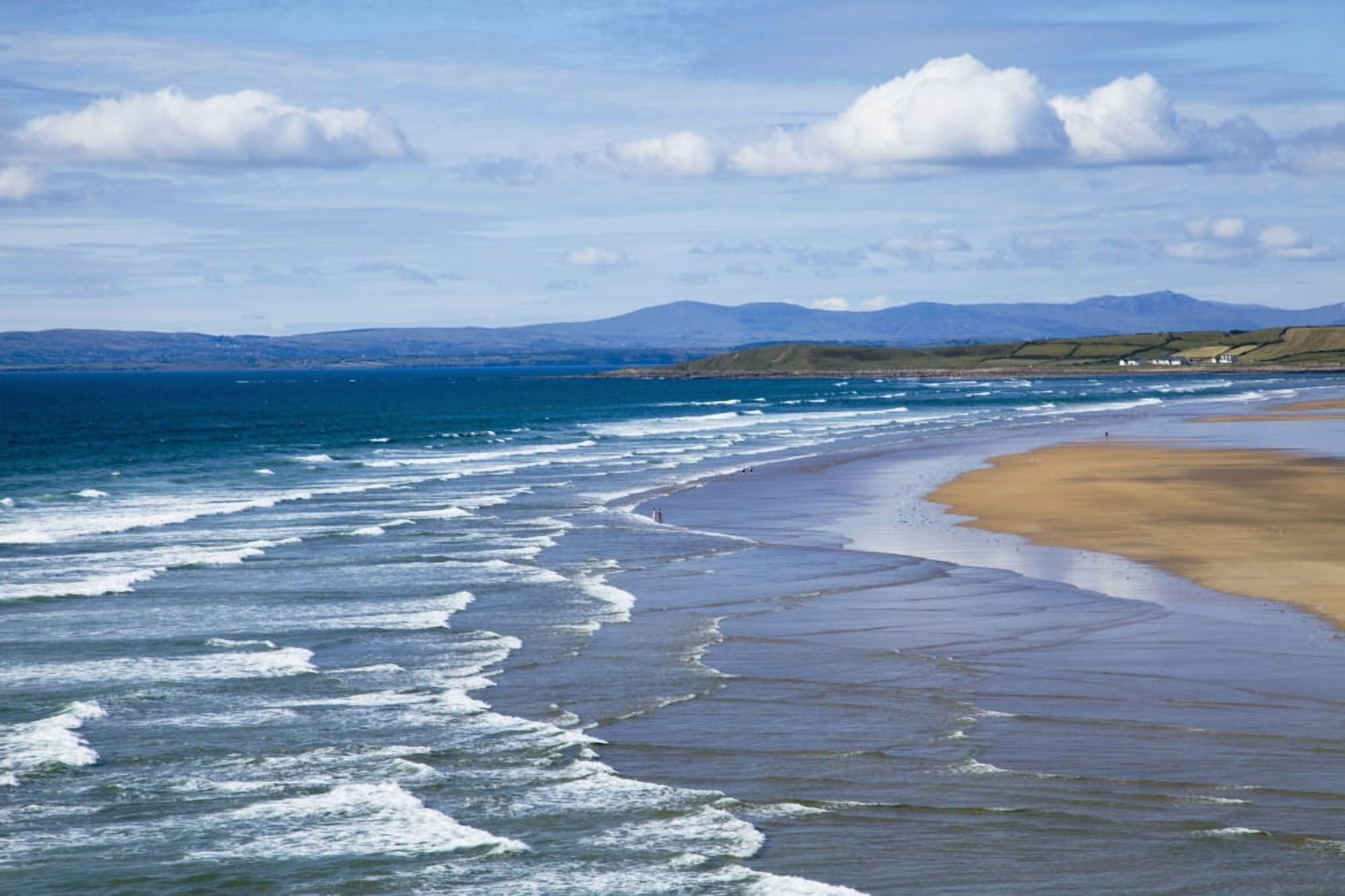 Waves On Beach Bundoran County Donegal Ireland Canvas Art - Peter Zoeller Design Pics (38 x 24)