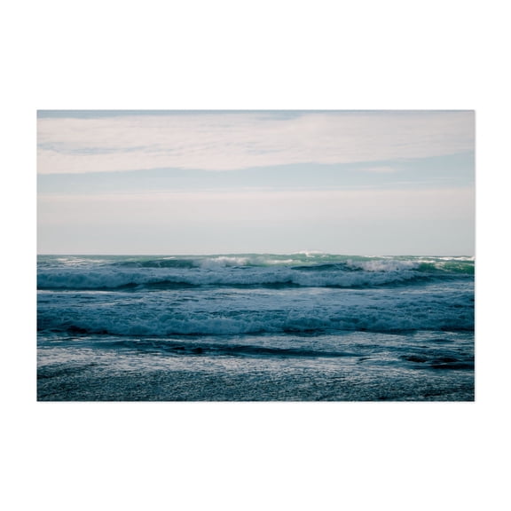 Waves - Photography Ocean Waves Seascape Coast Nature Beach Minimalist Unframed Wall Art Print 16 x 24 inches