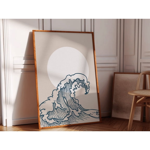 Waves Poster! Boho, Minimalist Modern Art, Boho&Minimalistdecor, Ocean Art, Physical Poster Print Shipped To You! Wall Art, Modern Wall Decor, 16x24 UNFRAMED