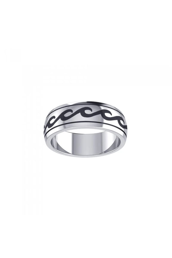 Waves Surf Surfing 925 Sterling Silver Ring Fine Beach Sea Jewelry Ocean