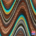 thumbnail image 1 of Waves Tidal with Gold Color Lining Aqua Stretch Fabric 58" Wide, 1 of 4