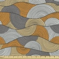 thumbnail image 1 of Waves Upholstery Fabric by the Yard, Abstract Pattern Illustration with Waves Hand-drawn Style Graphic Ornamental Curves, Decorative Fabric for DIY and Home Accents, 3 Yards, Multicolor by Ambesonne, 1 of 4