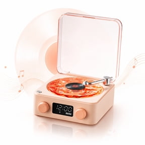 Waves Vinyl Bluetooth Speaker, Retro Vinyl Style Combined with Audio-Visual Effects, Wireless and Flexible, Compact and Versatile, Suitable for a Bedroom Desk, Study, Apartment