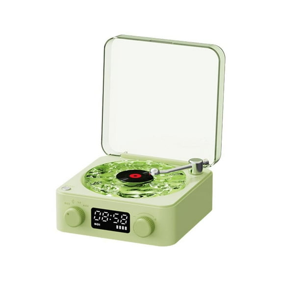 The Waves Vinyl Player,2025 New Waves Vintage Vinyl Record Player Bluetooth Speaker,Bluetooth Vinyl Record Player Waves with 4 Modes,Adjustable Ambient Lights,Bluetooth Speaker Audio Turntables X3W1