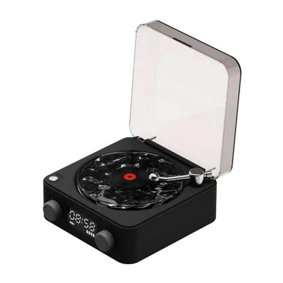 The Waves Vinyl Player, Waves Vintage Vinyl Record Player Bluetooth Speaker with Adjustable Ambient Lights,Bluetooth Speaker Audio Turntables Wireless Waves Vinyl Record Player with 4 Modes