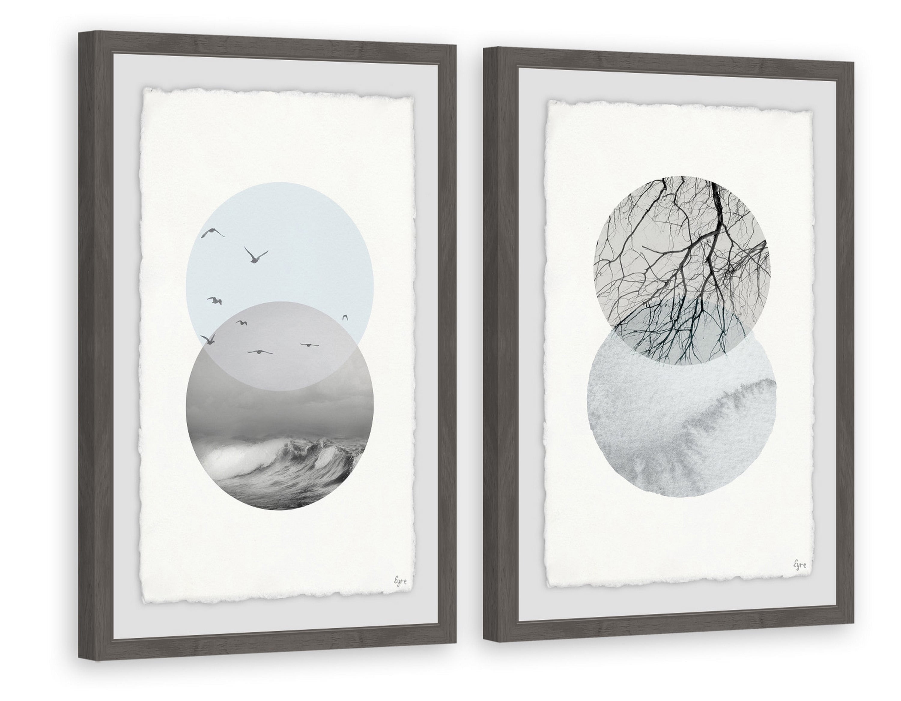 Waves and Branches Diptych