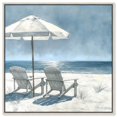 thumbnail image 1 of Waves and Whispers Canvas Modern Beach Art by Art Remedy, Silver Frame, 16" x 16", 1 of 7