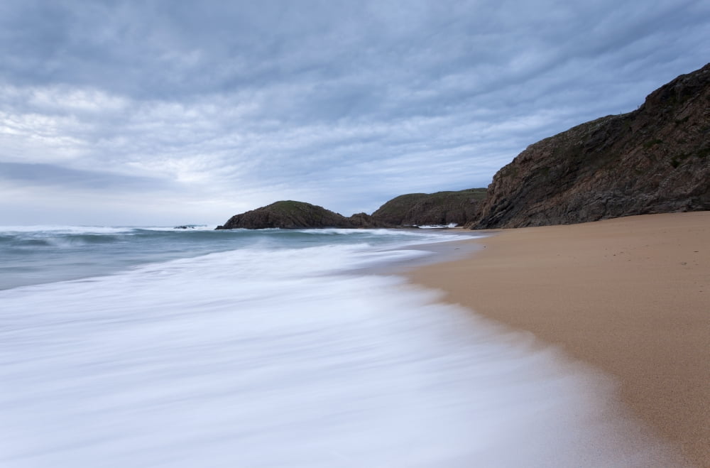 Waves breaking at Murder Hole County Donegal Ireland Canvas Art - Peter McCabe Design Pics (38 x 24)