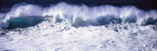 Waves breaking in the sea California USA Canvas Art - Panoramic Images (36 x 12)