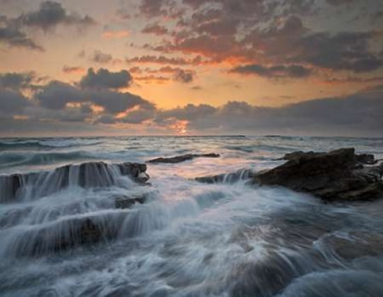 Waves breaking on rocks Playa Santa Teresa Costa Rica Canvas Art - Tim Fitzharris (22 x 28)