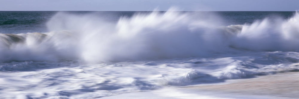 Waves breaking on the beach Playa La Cachora Todos Santos Baja California Sur Mexico Canvas Art - Panoramic Images (12 x 36)