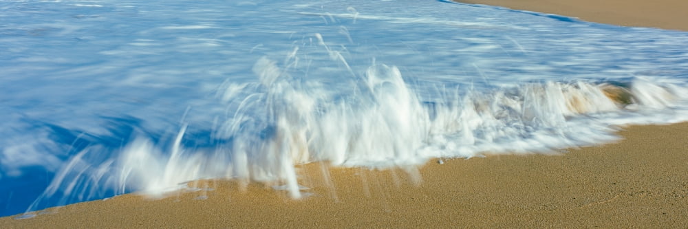 Waves breaking on the beach Playa La Cachora Todos Santos Baja California Sur Mexico Canvas Art - Panoramic Images (27 x 9)