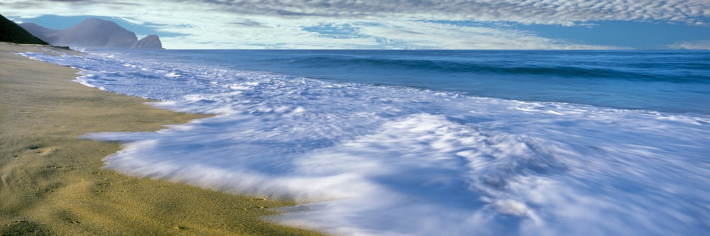 Waves breaking on the beach Playa La Cachora Todos Santos Baja California Sur Mexico Canvas Art - Panoramic Images (6 x 18)