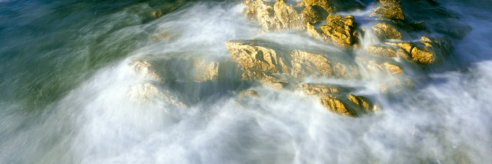 Waves breaking on the coast Cerritos Beach Cerritos Baja California Mexico Canvas Art - Panoramic Images (36 x 12)