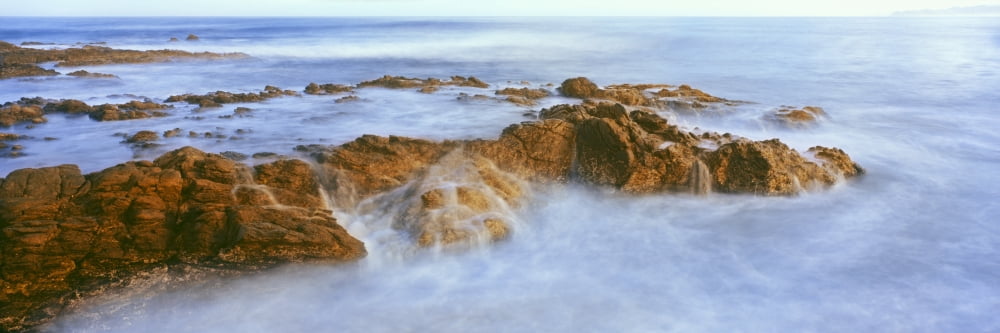 Waves breaking on the coast Cerritos Beach on the Pacific Coast of Baja California Sur Mexico Canvas Art - Panoramic Images (27 x 9)