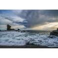 thumbnail image 1 of Waves crash against the shoreline of Djupalonssandur beach at sunset Snaefellsness Peninsula; Iceland by Robert Postma / Design Pics (36 x, 1 of 3