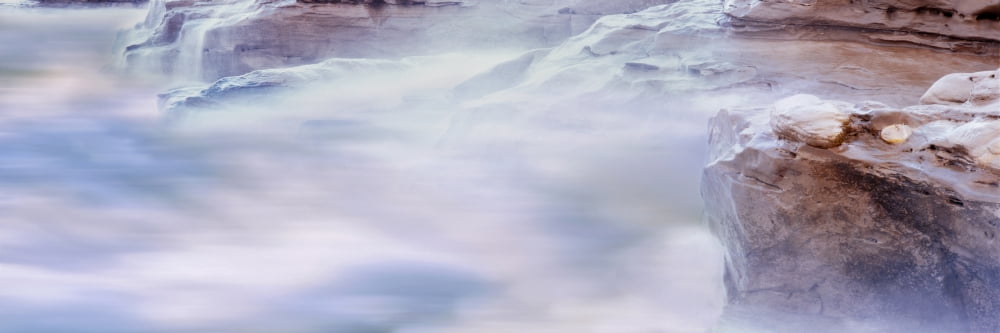 Waves crashing at coast La Jolla California USA Canvas Art - Panoramic Images (36 x 12)