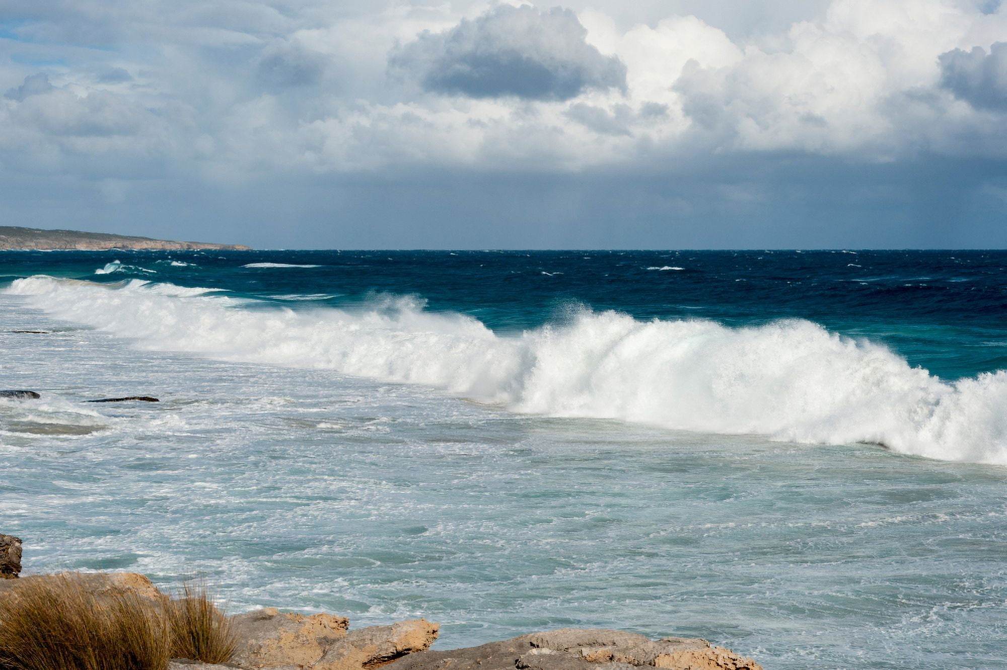 Waves crashing on the beach Southern Ocean Lodge Kangaroo Island South Australia Australia Canvas Art - Panoramic Images (27 x 9)