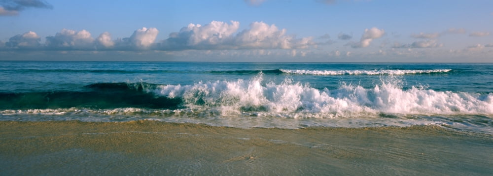 Waves crashing on the beach Varadero beach Varadero Matanzas Cuba Canvas Art - Panoramic Images (36 x 12)